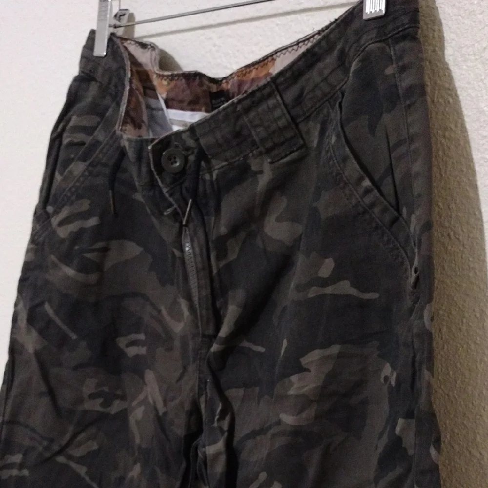 Buffalo David Bitton Green and Black Flat Front Shorts - Picture 6 of 11